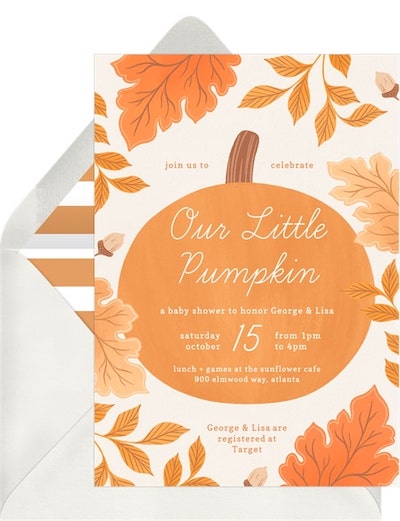 Pumpkin Fall Neutral Baby Shower Wrapping Paper Sheets