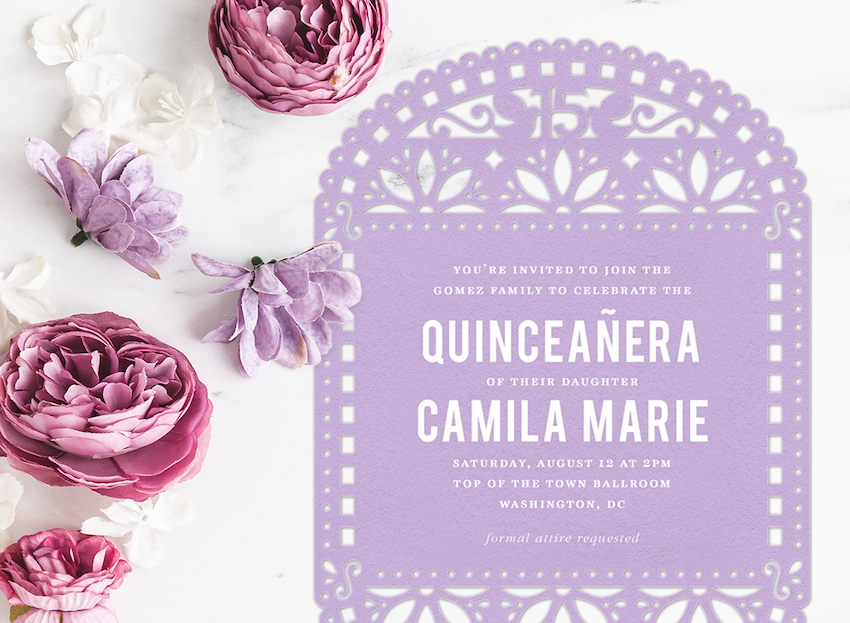 Sample of Quinceanera Invitation QUINCE BIRTHDAY