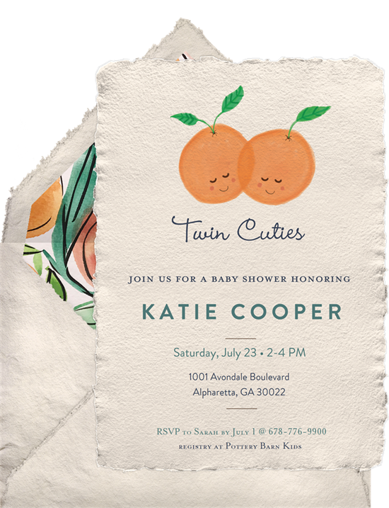 twin sprinkle invitation