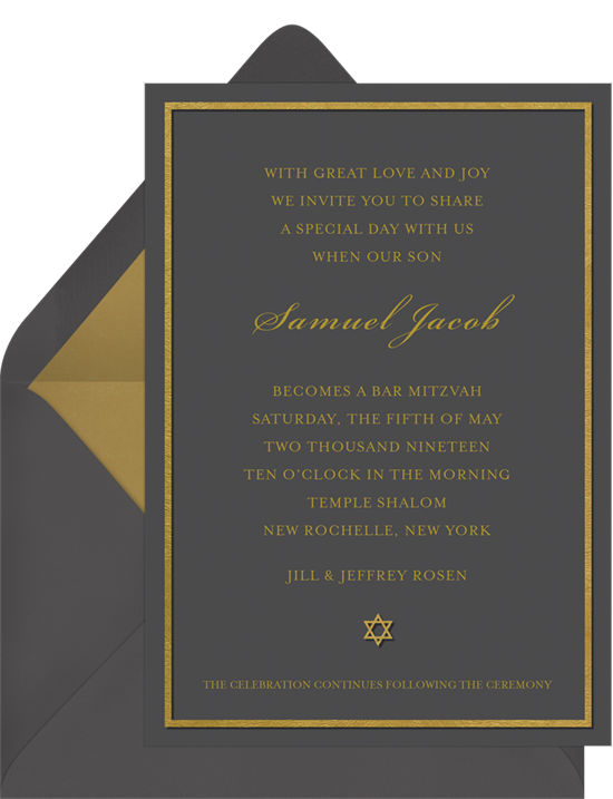 Mazel Tov! 12 Bar Mitzvah Invitations Worth Celebrating - STATIONERS