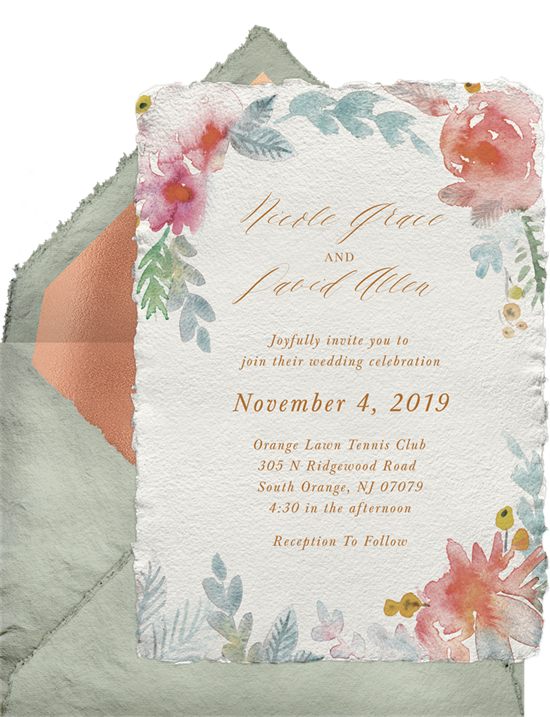 12 Watercolor Wedding Invitations That Are Actually Works Of Art