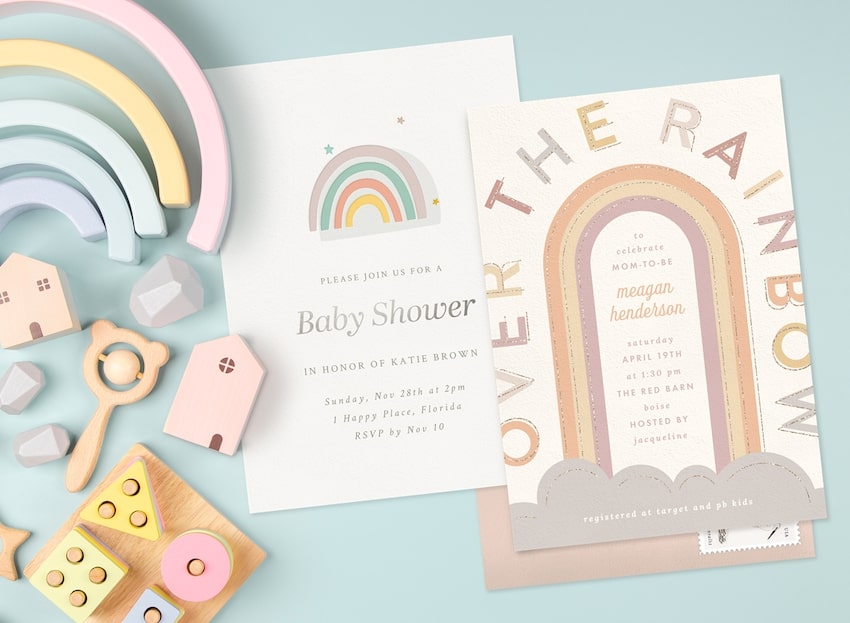 Rainbow Baby Shower, Custom Centerpiece, Boho Rainbow Baby Shower, Per