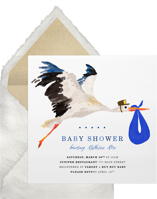 classic baby shower invitations