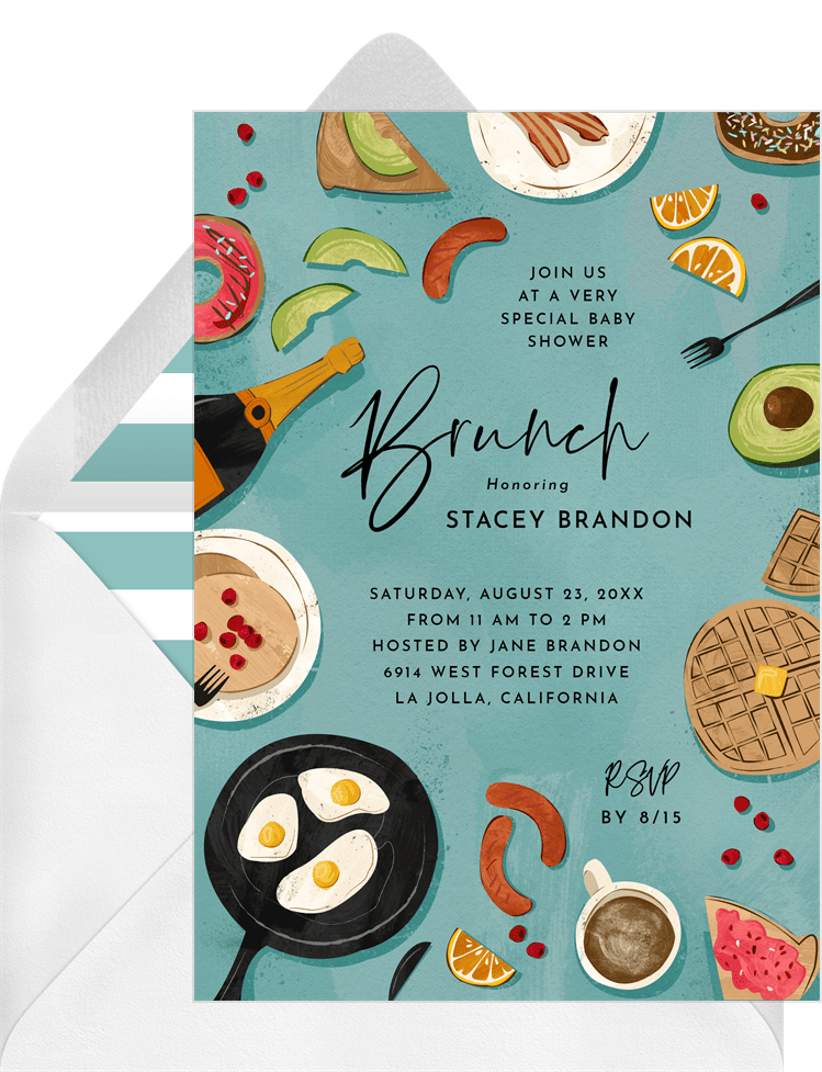 Baby and hot sale brunch invitations