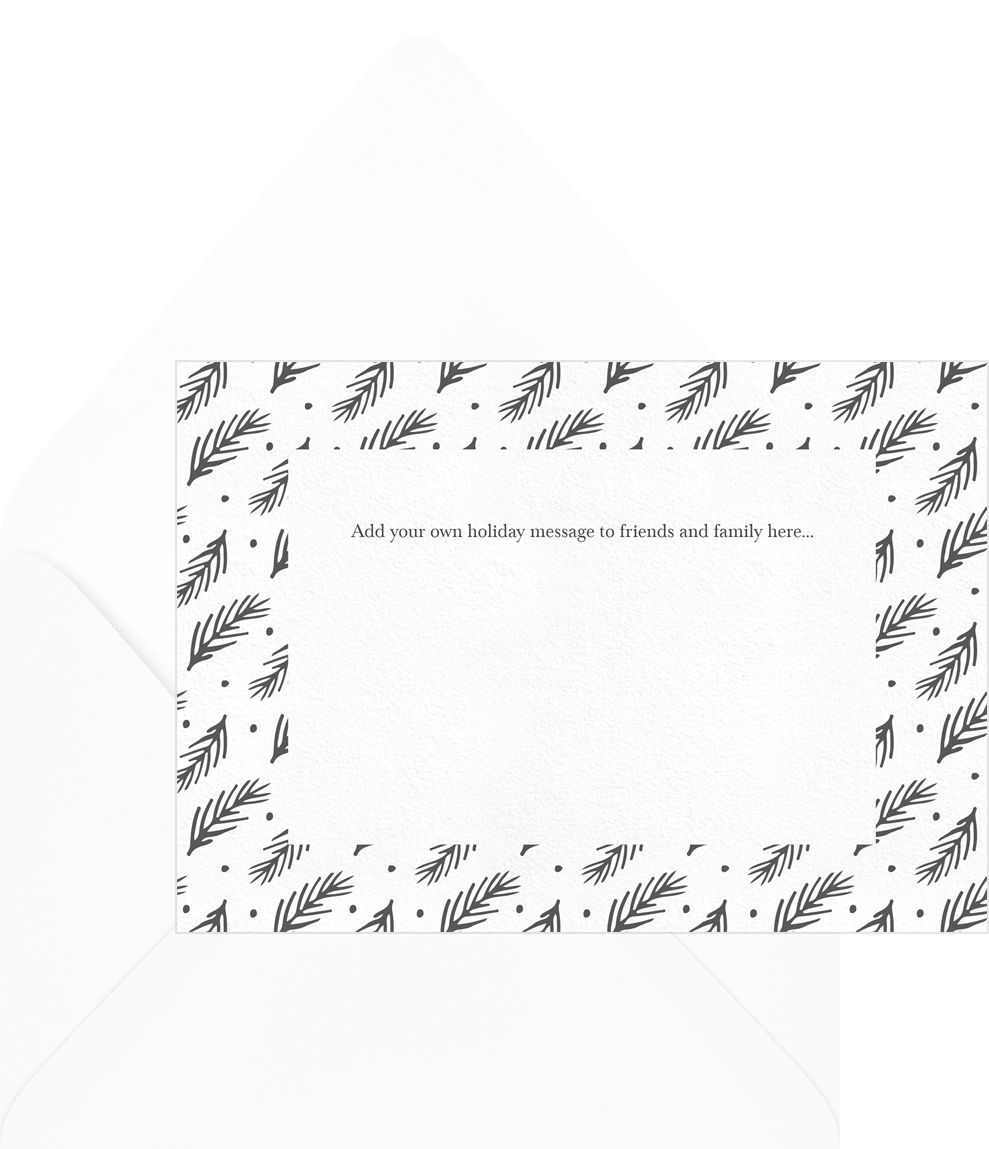 'Classic Twist' Holiday Greetings Card in White