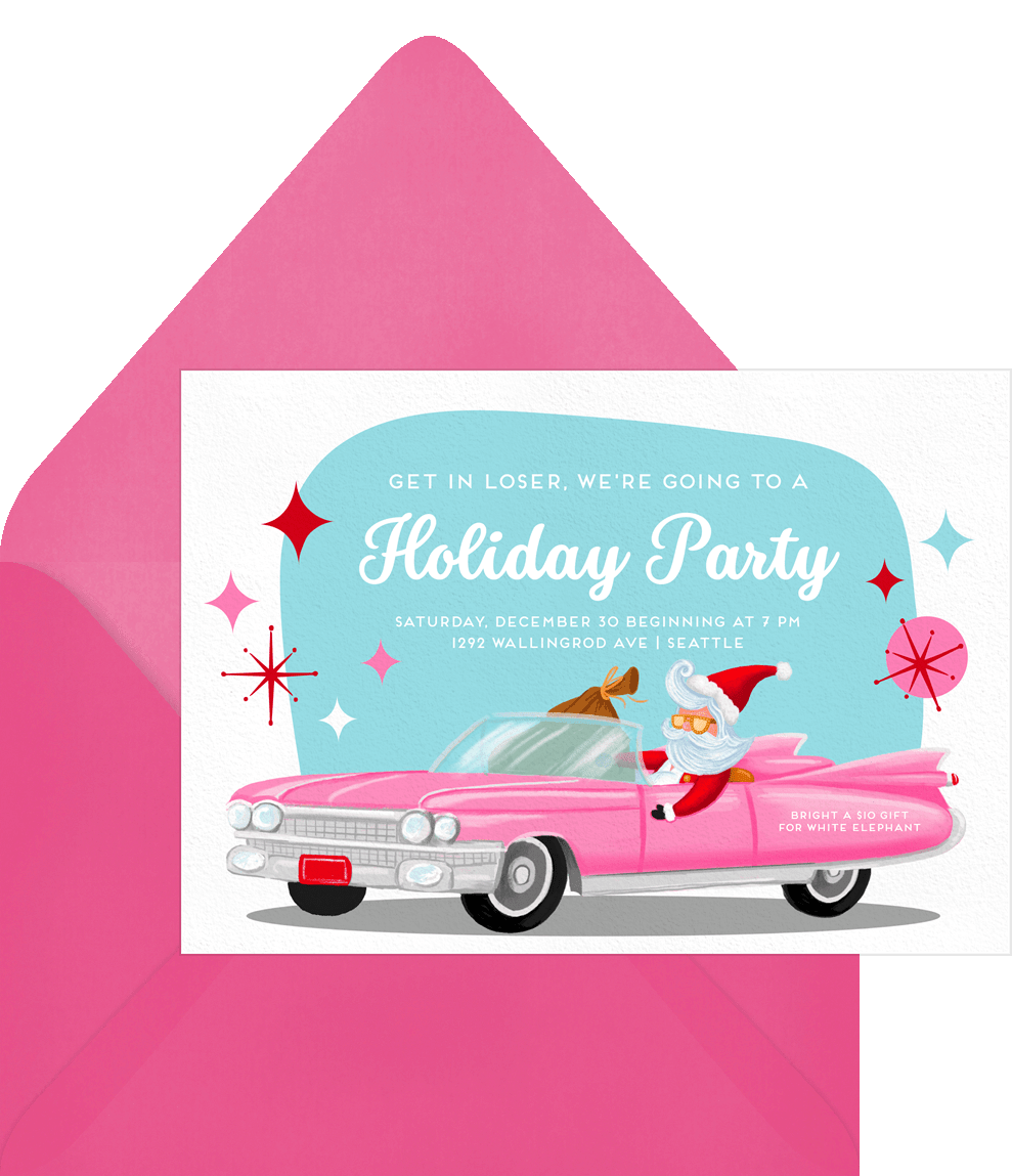 Cruisin' Claus Invitations | Greenvelope.com