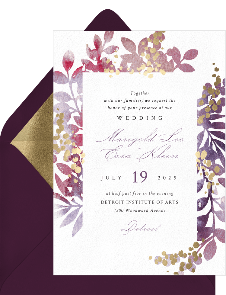 purple wedding border design