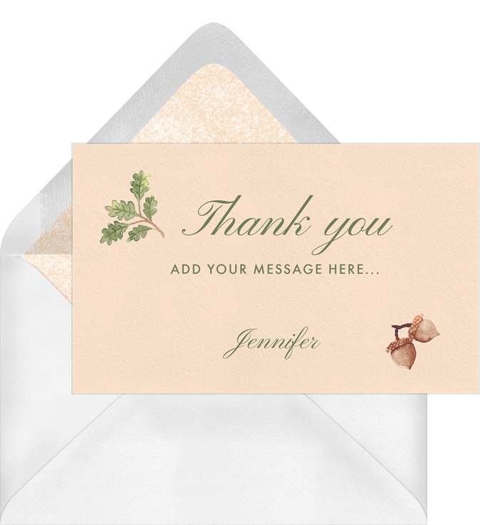 Outdoor Baby Thank You Notes | Greenvelope.com