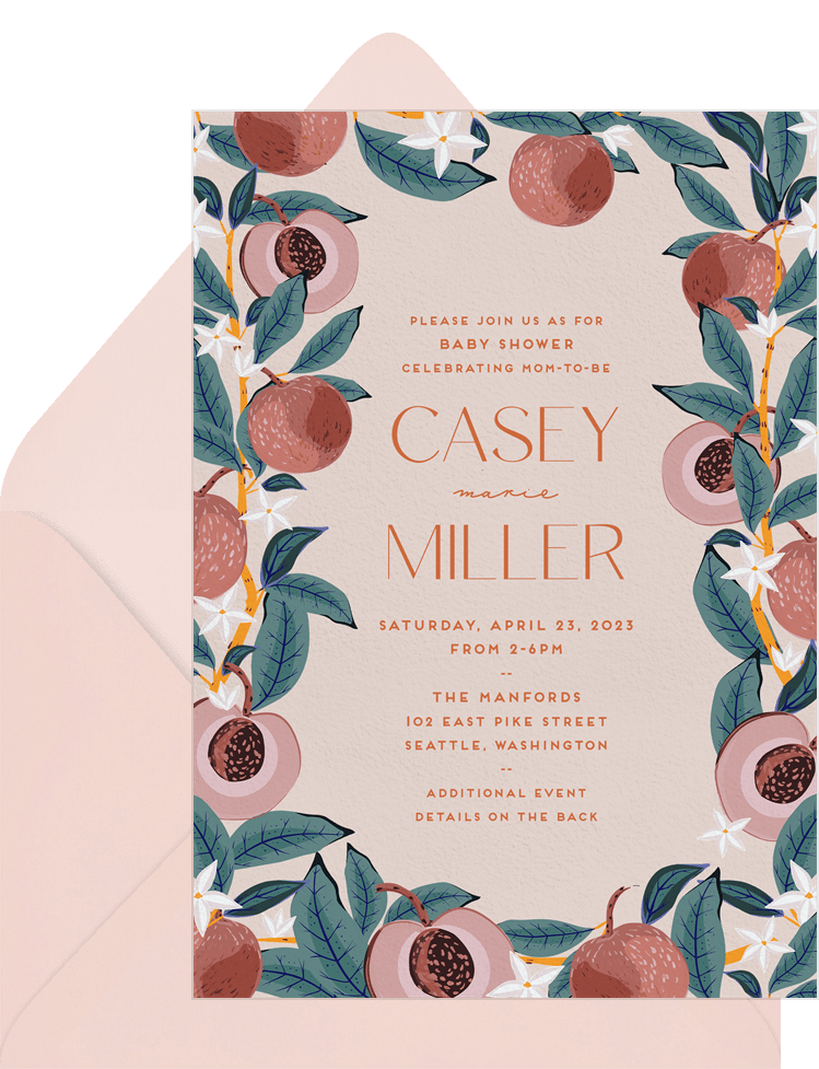 Plum Perfect Invitations in Red Greenvelope