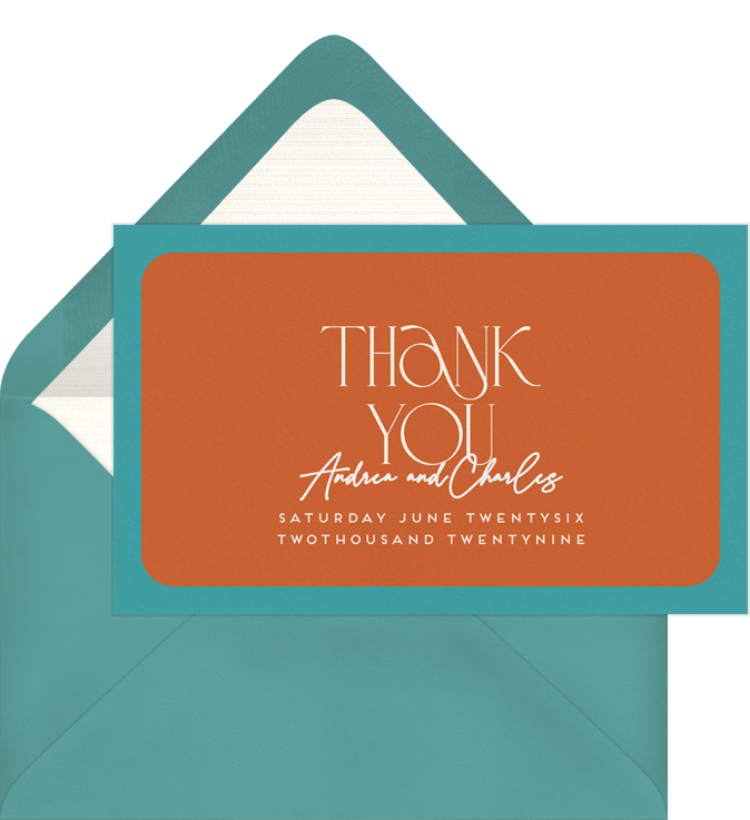 Ric Rac Edge Thank You Notes | Greenvelope.com