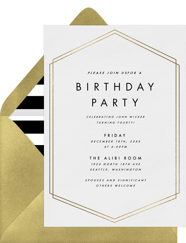 birthday invitation border