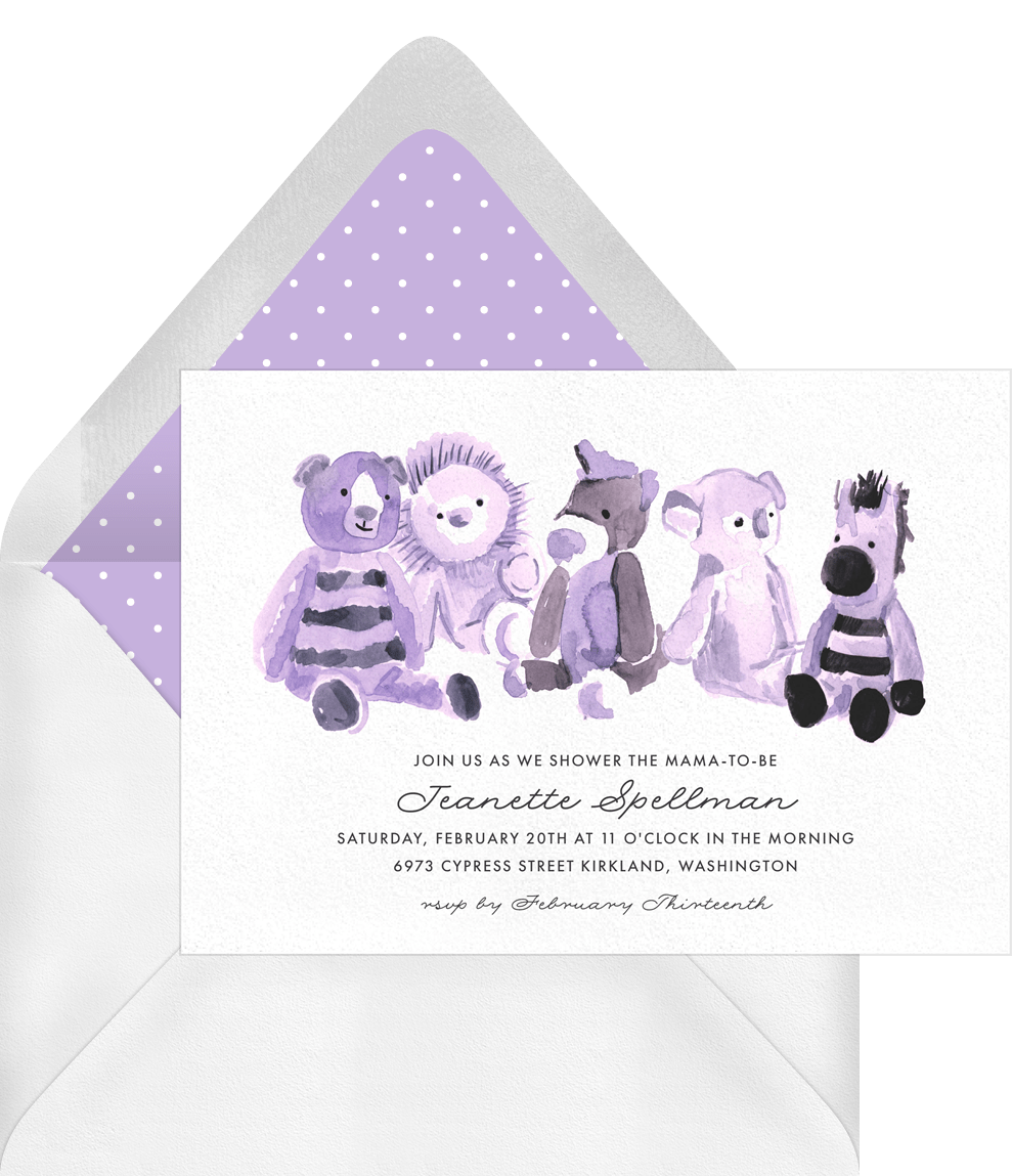 Invitation d'anniversaire d'ours en peluche, invitation bleue de