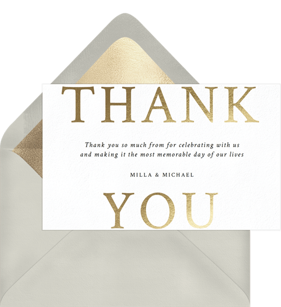 Three Letters Thank You Notes | Greenvelope.com